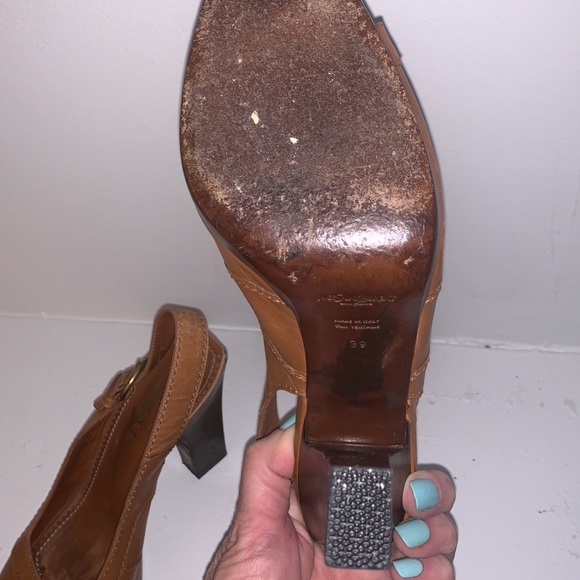 YSL sling backs with comfortable stacked heels - Picture 12 of 12